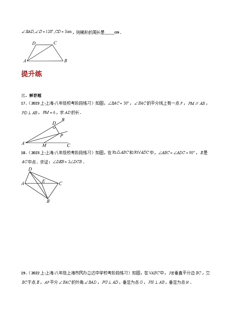 沪教版（五四制）数学八年级上册19.8《直角三角形性质》基础提升分层练习（原卷版）第3页