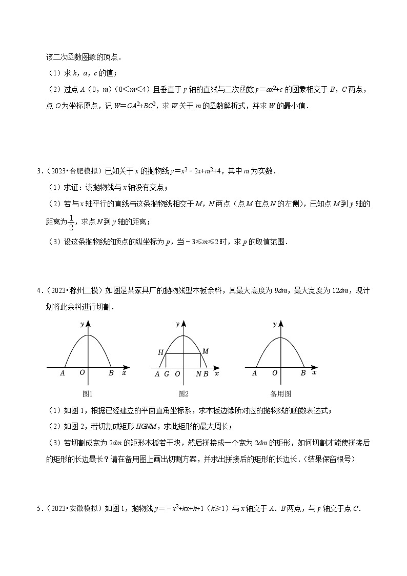 （安徽专用）中考数学三轮冲刺专题04关于二次函数性质的综合题（3种类型）（针对第22题押题）（原卷版）第2页