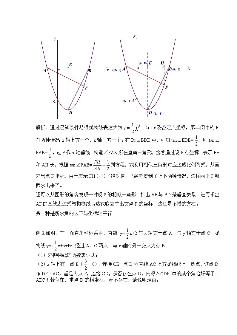 北师大版数学九下期末复习训练专项26  二次函数与角度有关问题（解析版）第2页
