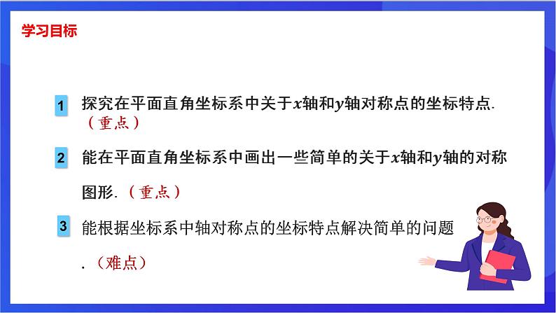 湘教版数学八年级下册 3.3.1《轴对称的坐标表示》课件第2页