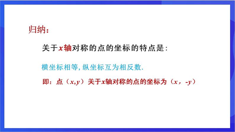 湘教版数学八年级下册 3.3.1《轴对称的坐标表示》课件第7页