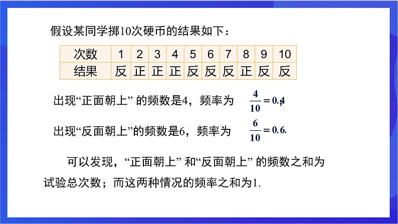 湘教版数学八年级下册 5.1.2《试验中的频数与频率》课件第5页