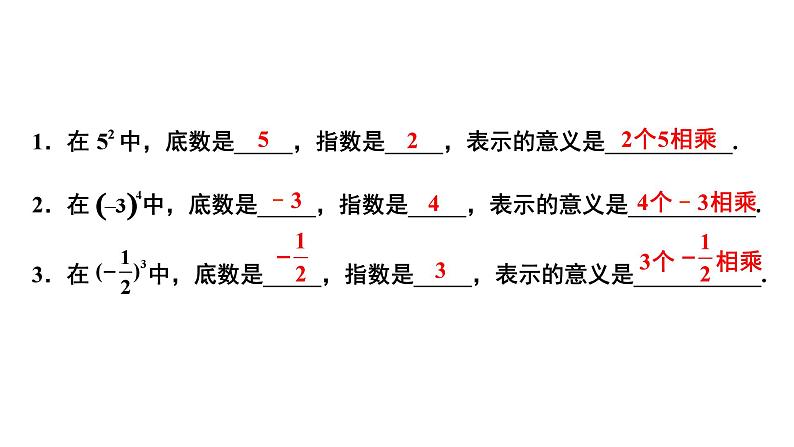 初中数学新华东师大版七年级上册1.11第1课时 有理数的乘方教学课件2024秋第7页