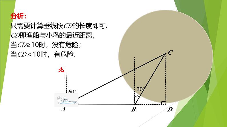 沪教版数学九上同步教学课件25.4解直角三角形的应用—方向角（第2课时）第6页