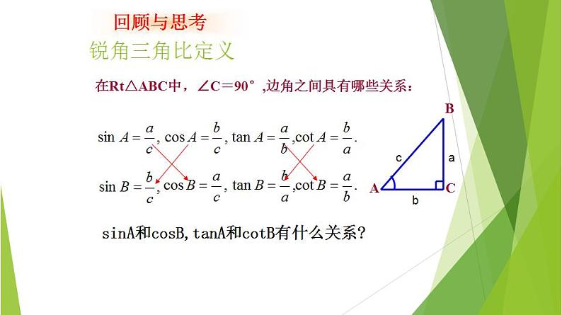 沪教版数学九上同步教学课件25.2特殊锐角的三角比的值（第1课时）第2页