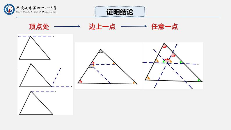 初中数学北师大版教材八年级上册第七章7.5三角形内角和定理（1）   省课 教学课件第7页