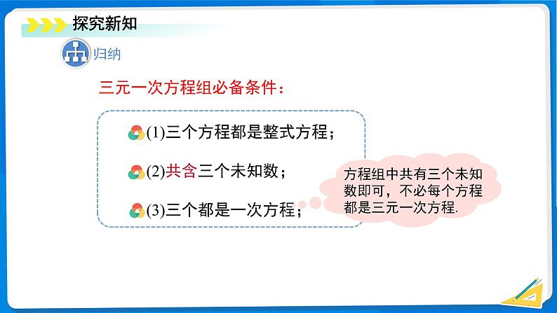 七年级上册数学湘教版（2024）3.8 三元一次方程组 课件第8页