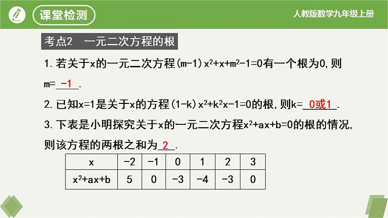 人教版数学九年级上册同步课件第21章 一元二次方程复习第6页