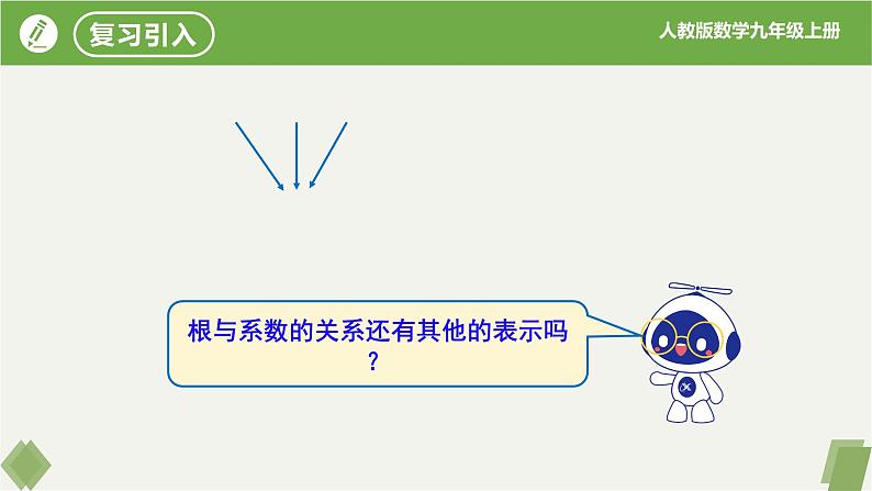 人教版数学九年级上册同步课件21.2.4一元二次方程的根与系数的关系第4页