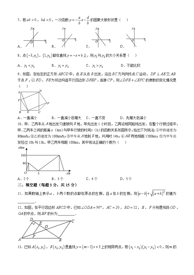 人教版2024-2025学年八年级下学期期末考试数学试卷第2页