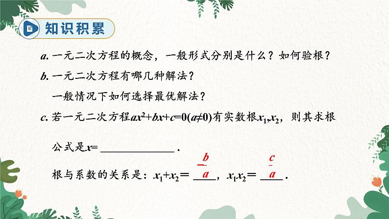 人教版数学九年级上册 第21章 章末复习课件第4页