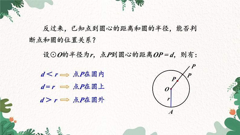 人教版数学九年级上册 24.2.1 点和圆的位置关系课件第5页