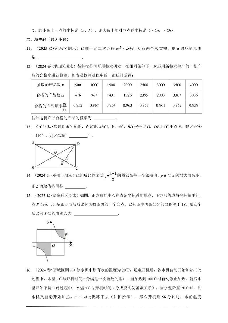 2024～2025学年期末重难点真题检测卷～数学九年级上册北师大版试卷(含解析)第3页