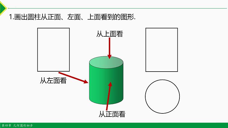 人教版数学七上同步教学课件4.1.1 立体图形展开图与视图（第2课时）（含答案）第6页