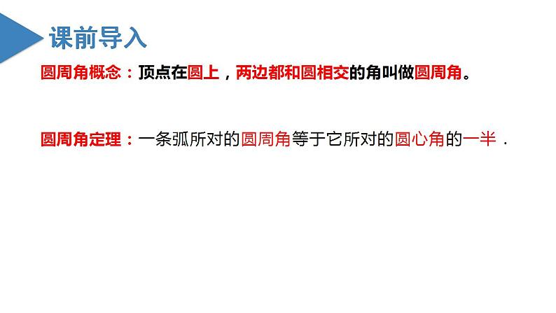 人教版数学九年级上册同步教学课件24.1.4  圆周角（第二课时）第2页