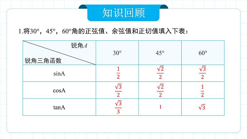 人教版九年级下册数学     28.2.1 解直角三角形   课件第3页