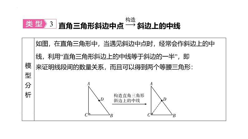 2025年九年级中考数学一轮复习考点过关课件：微专题（六） 与中点有关的六大模型第6页