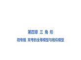 2025年九年级中考数学一轮复习课件：微专题 常考的全等模型与相似模型