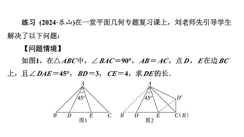 2025年九年级中考数学二轮复习难点题型突破课件：半角模型第6页