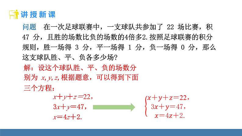 人教版（2024）七年级数学下册课件 10.4 三元一次方程组的解法 第1课时第4页