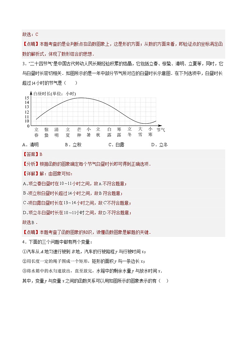 19.1.3 函数的图象（分层作业）【解析版】第2页