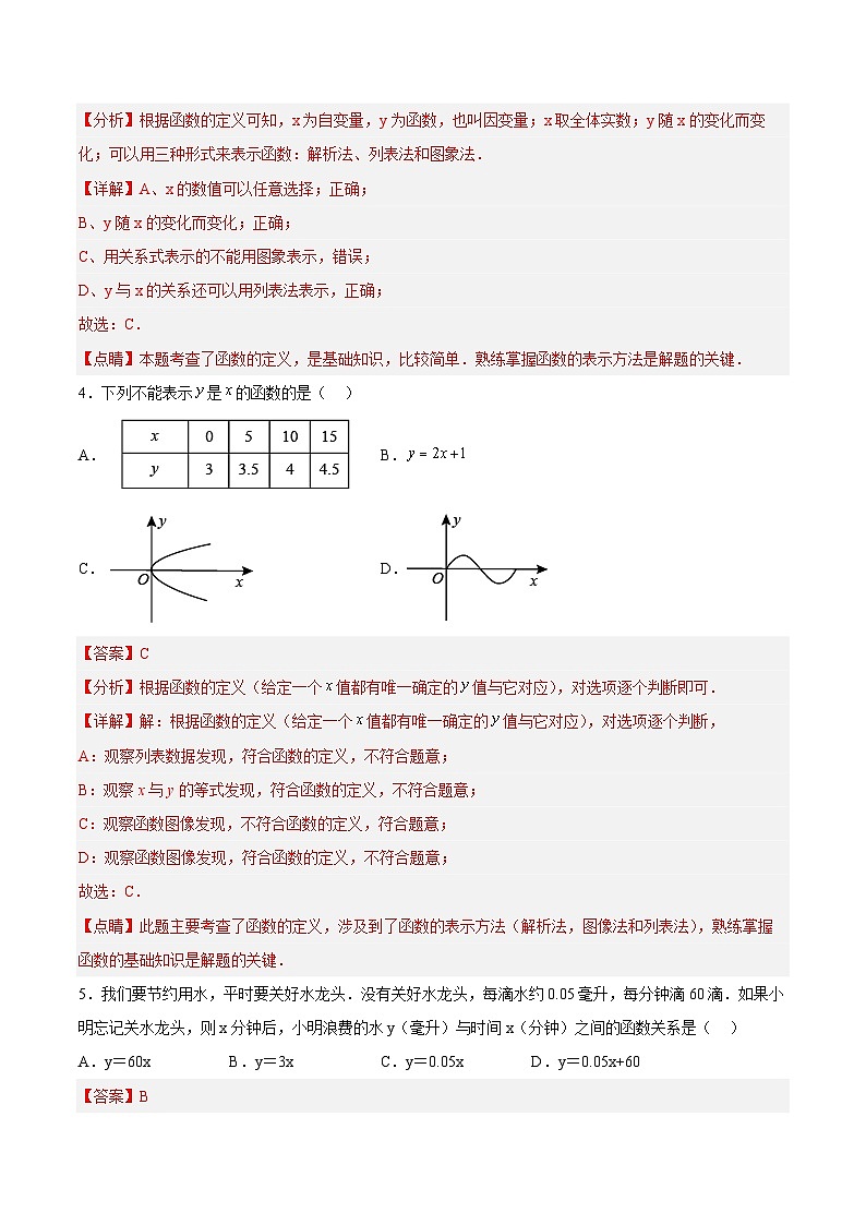 19.1.4 函数的表示法（分层作业）【解析版】第2页