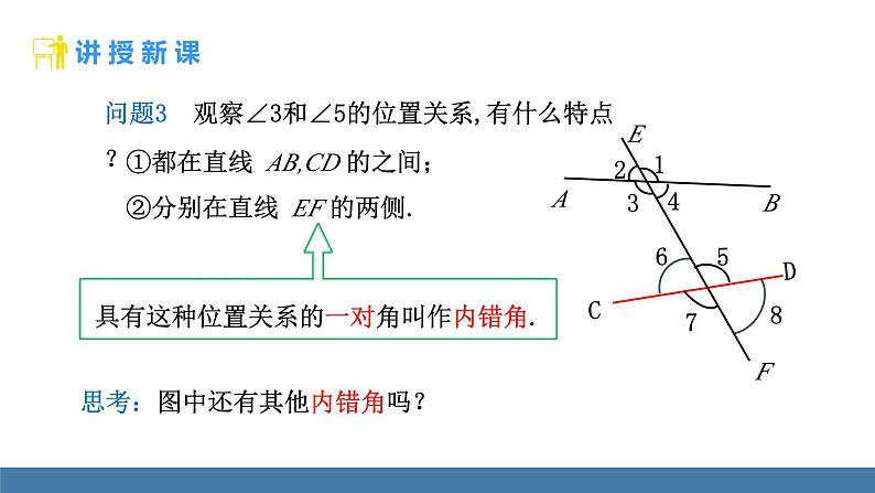 人教版（2024）七年级数学下册课件  7.1.3 同位角、内错角、同旁内角第8页