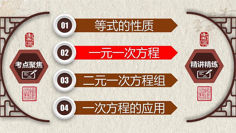 中考数学一轮复习讲练课件专题2.1 一次方程（组）（含答案）第5页