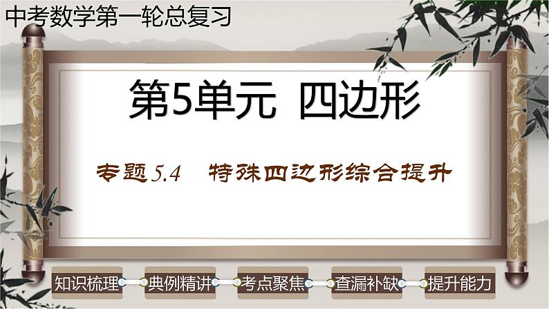 中考数学一轮复习讲练课件专题5.4 特殊四边形综合提升（含答案）第1页