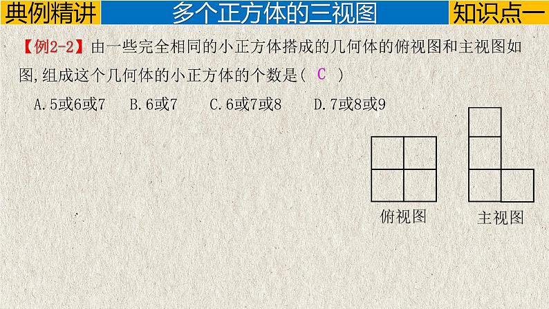 中考数学一轮复习讲练课件专题7.1 投影与视图（含答案）第8页