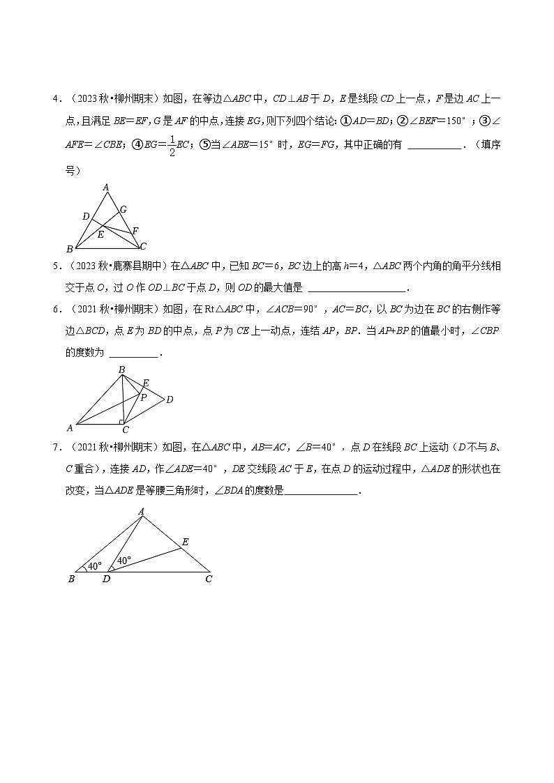 人教版八年级上册数学期末复习：几何证明 专题练习题（含答案解析）第2页