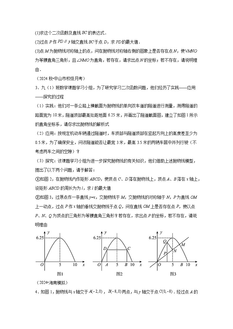 2025年九年级中考数学二次函数压轴题专题练习13等腰直角三角形存在性问题（含解析）第2页