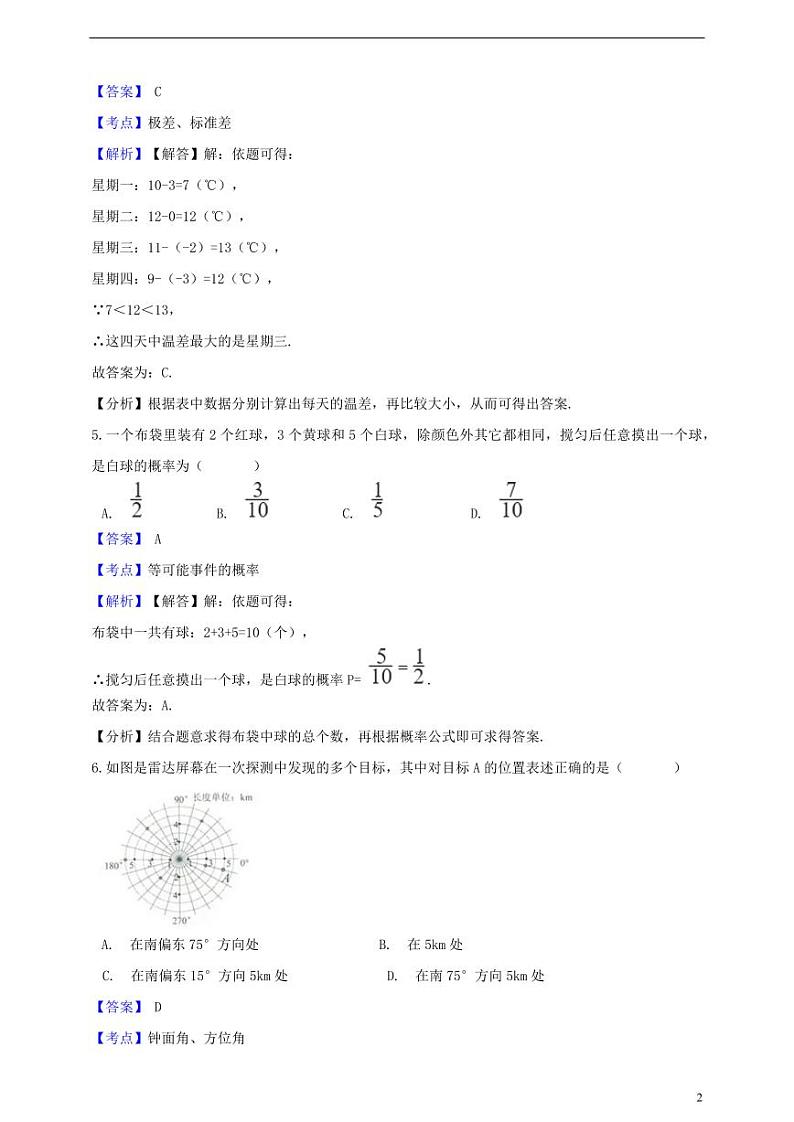 浙江省金华市2024年中考数学水平提升模拟试题（含解析）第2页