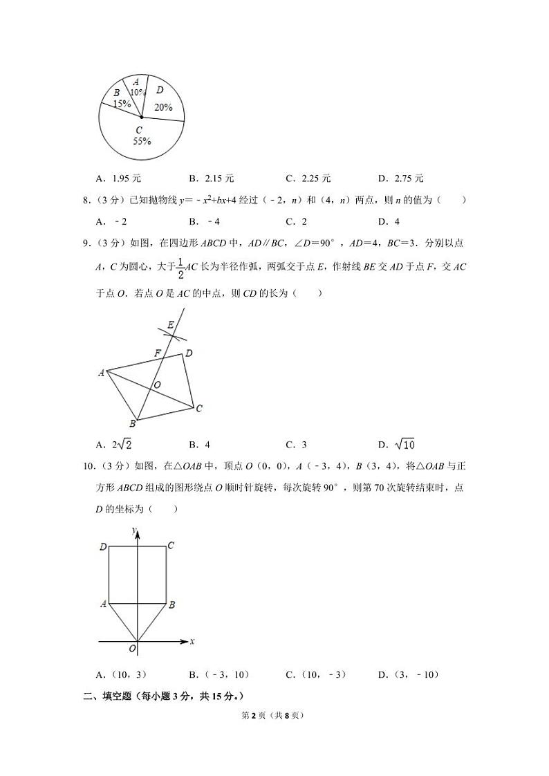 2024年河南省中考数学模拟试卷第2页