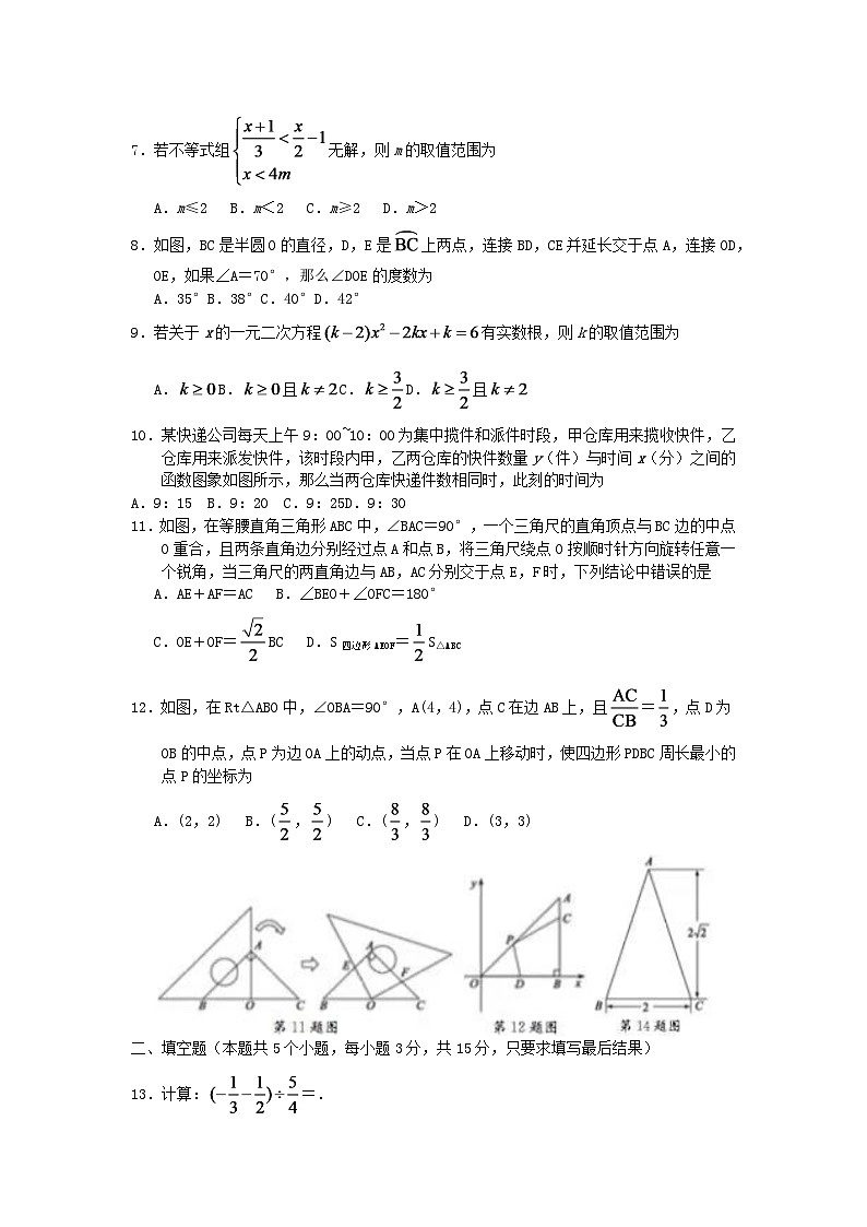 山东省聊城市2024年中考数学水平提升模拟试题第2页