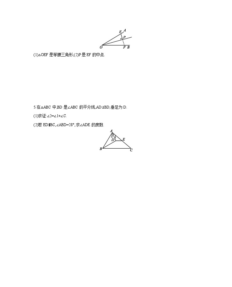 2024年中考数学考点提分微专题试卷5 遇到角平分线如何添加辅助线第3页