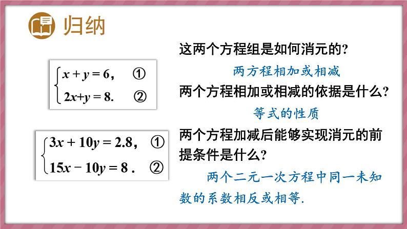 第1课时 用加减消元法解简单的二元一次方程组第6页