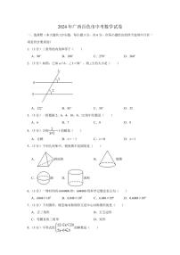 2024年广西百色市中考数学模拟试题(Word版,含解析)