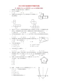 四川省成都市2024年中考数学模拟试题(含解析)