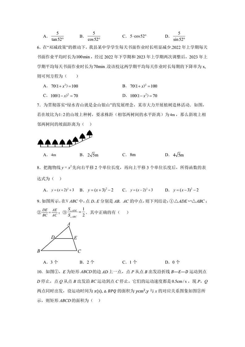 2024～2025学年河南省南阳市名校联考(月考)九年级上12月期末数学试卷(含答案)第2页