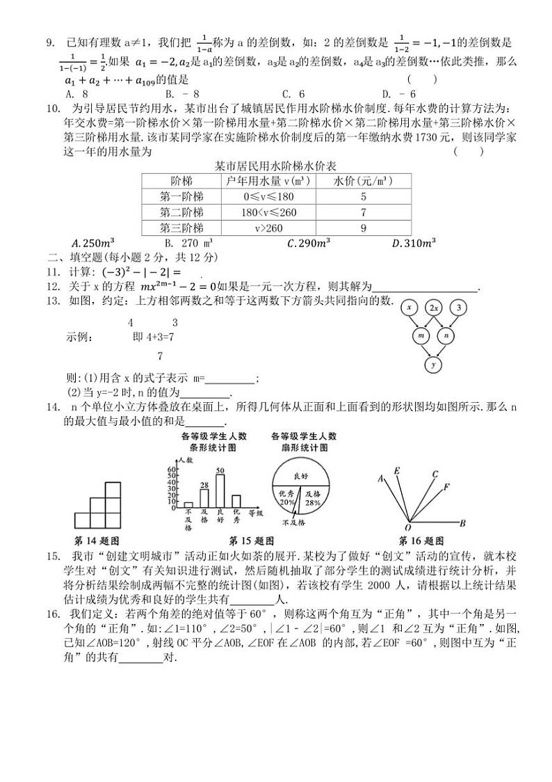 2024～2025学年北京市朝阳区燕京实验中学期末综合测试卷(含答案)北师大版数学七年级上册第2页