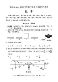 广东省深圳市2024-2025学年九年级上学期中考适应性考试数学试卷