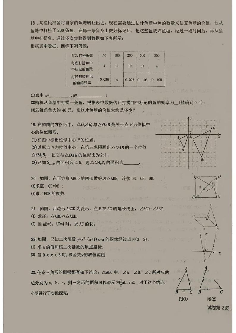 宁夏回族自治区银川市兴庆区 2024-2025学年上学期九年级期末联考数学卷第3页