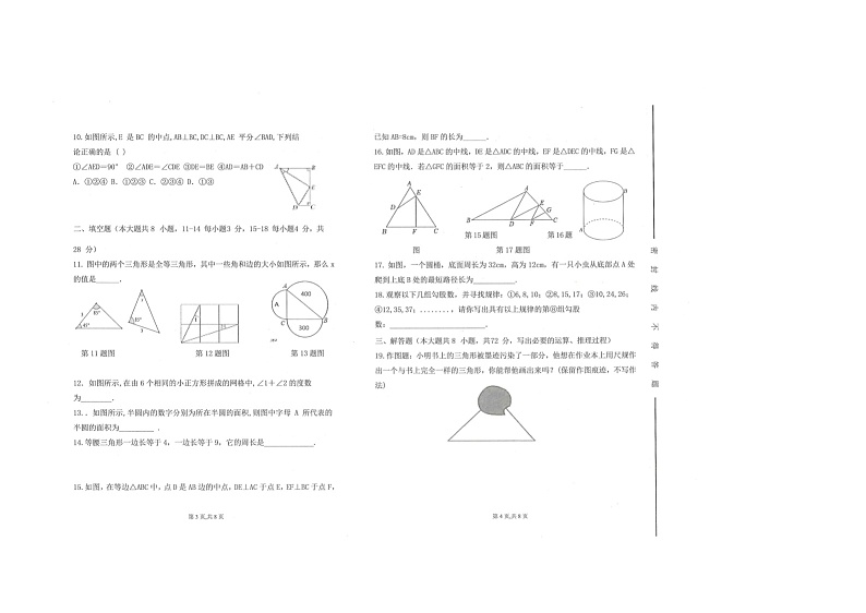 山东省东营市广饶县乐安中学2024-2025学年七年级11月期中-数学第2页