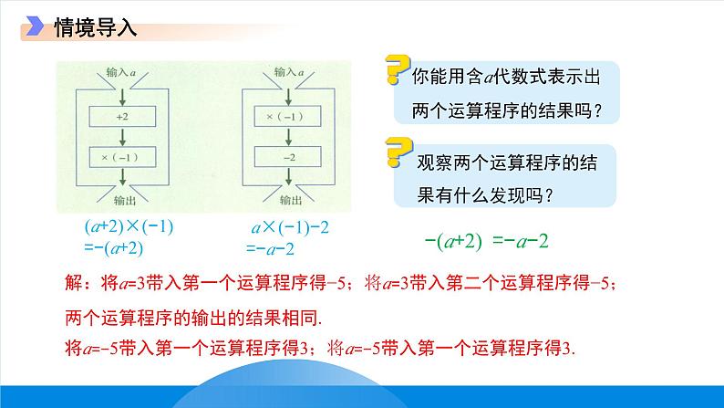 七年级上册数学冀教版（2024）4.3去括号 课件第4页