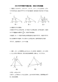 中考数学专题训练：动态几何压轴题（含简单答案）