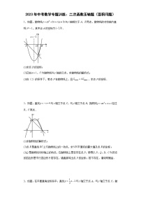 中考数学专题训练：二次函数压轴题（面积问题）（含简单答案）