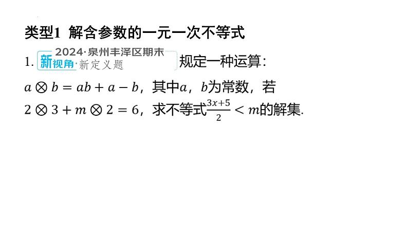 专题复习11 含参数的不等式（组）（课件）人教版（2024）数学七年级下册第2页