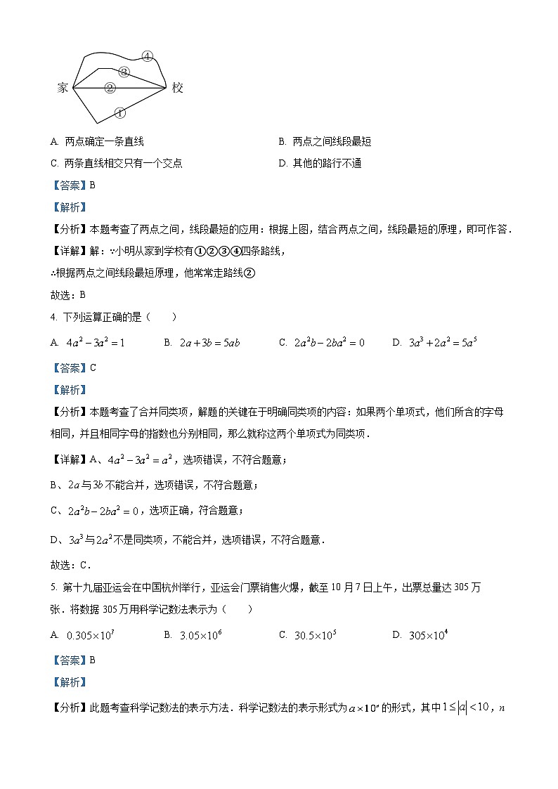 广西壮族自治区贵港市平南县2023-2024学年七年级上学期期末数学试题（解析）第2页