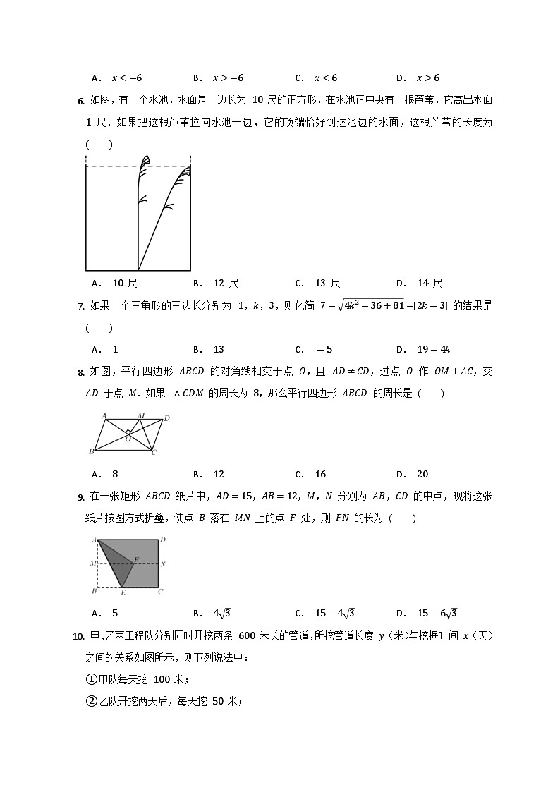 人教版数学八年级下册期末复习综合试卷第2页